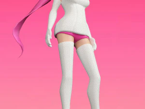 personagem de jogo de anime girl Modelo 3D