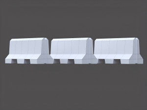 traffic barriers Modello 3D