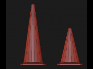 traffic cone - pbr Model 3D