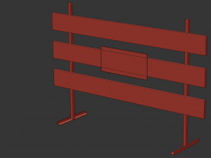 construction barrier 3D 模型