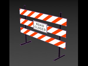 construction barrier 3D 模型