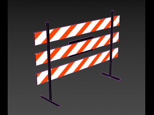 construction barrier 3D 模型