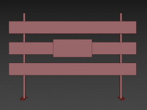 construction barrier 3D 模型