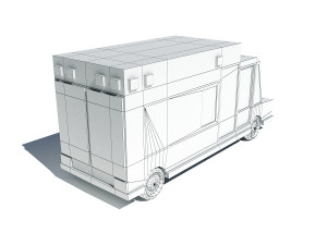 cartoon low poly ambulance Modelo 3D