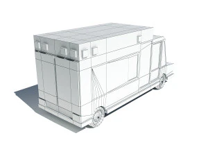 cartoon low poly ambulance 3D Model