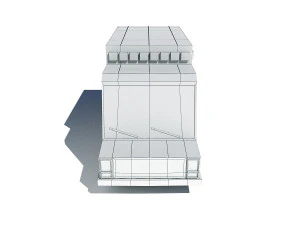 cartoon low poly ambulance 3D Model