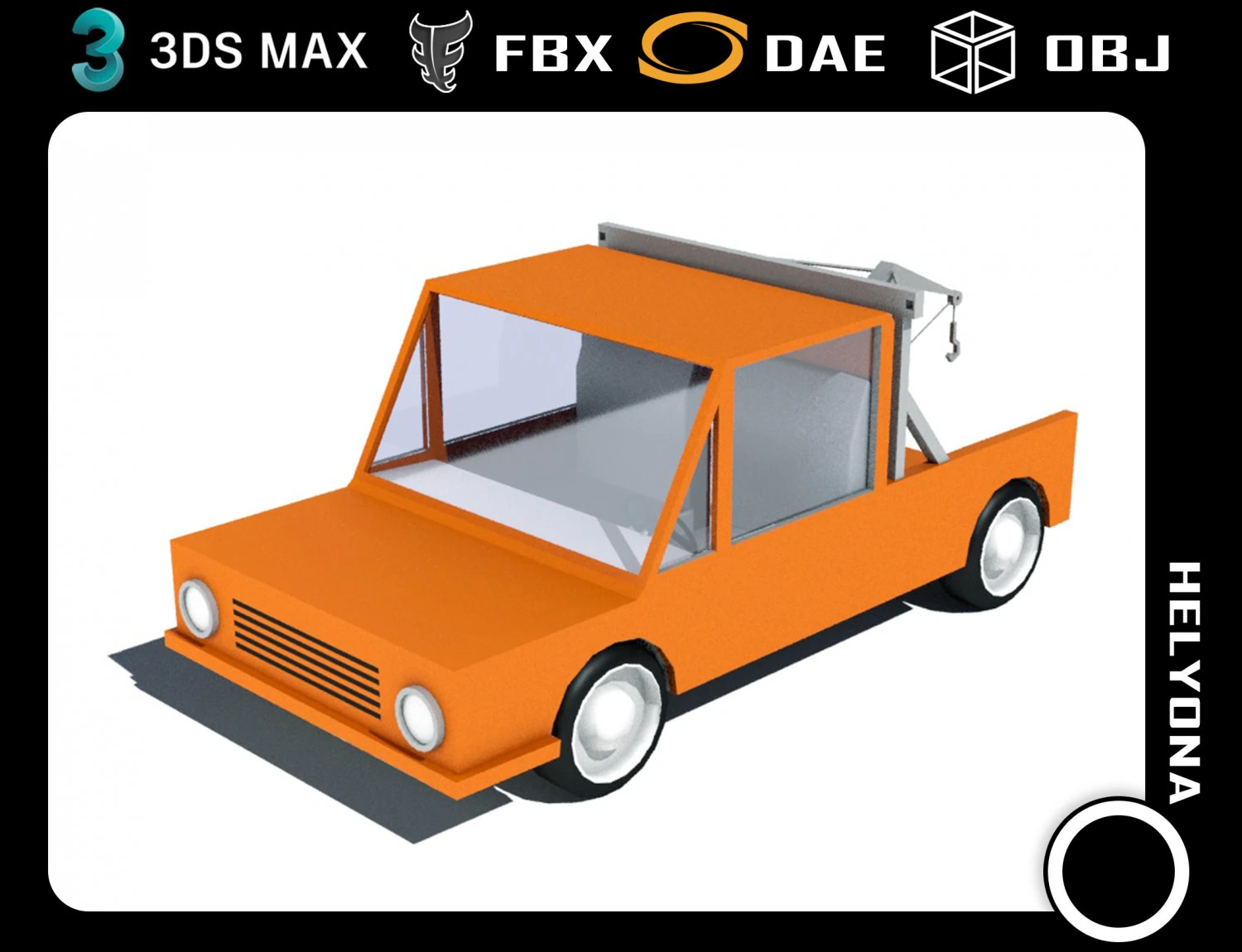 cartoon vehicle towing 3D Model .c4d .max .obj .3ds .fbx .stl .blend 