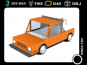 cartoon vehicle towing 3D Model