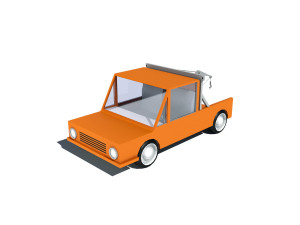 cartoon vehicle towing 3D Model