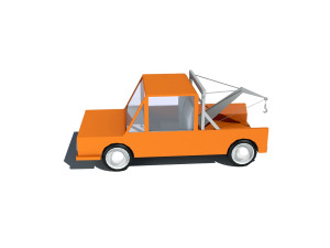 cartoon vehicle towing 3D Model