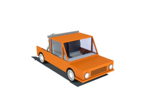 cartoon vehicle towing 3D Model