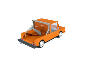 cartoon vehicle towing 3D Model