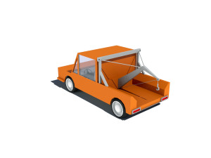 cartoon vehicle towing 3D Model
