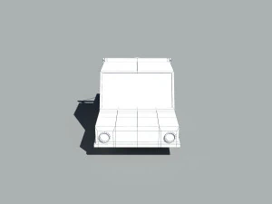 cartoon vehicle towing 3D Model