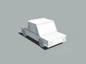 cartoon vehicle towing 3D Model