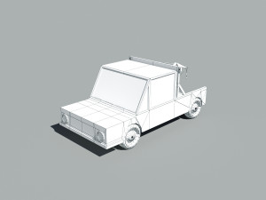 cartoon vehicle towing 3D Model