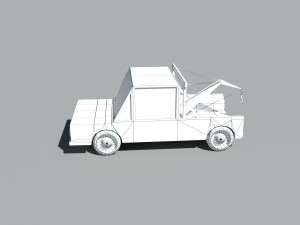 cartoon vehicle towing 3D Model
