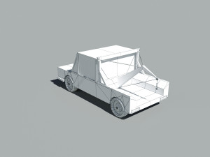 cartoon vehicle towing 3D Model