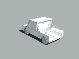 cartoon vehicle towing 3D Model