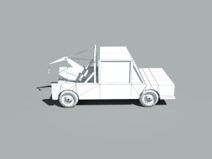 cartoon vehicle towing 3D Model