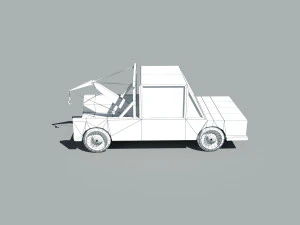 cartoon vehicle towing 3D Model