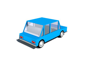 cartoon low poly car 3D Model