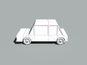 cartoon low poly car 3D Model