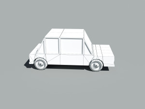 cartoon low poly car 3D Model