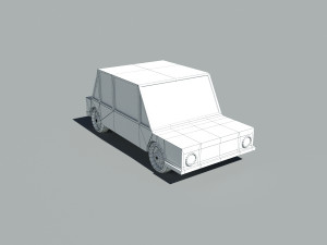cartoon low poly car 3D Model