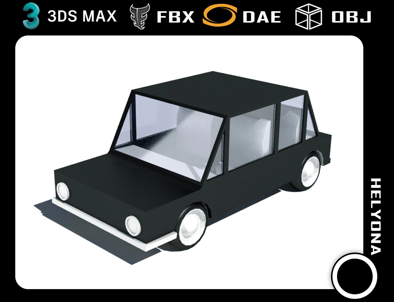 cartoon low poly car 3D Model .c4d .max .obj .3ds .fbx .stl .blend 