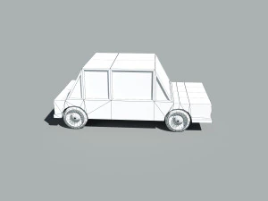 cartoon low poly car 3D Model