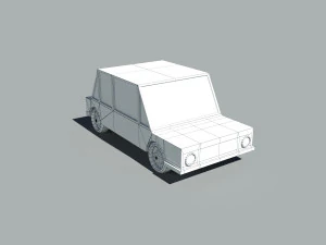 cartoon low poly car 3D Model