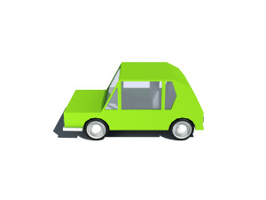 cartoon low poly car 3Dモデル