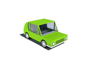 cartoon low poly car 3Dモデル