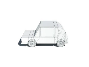 卡通低聚车 3D 模型