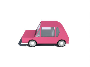 cartoon low poly car 3D Модель