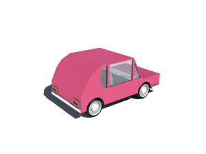 cartoon low poly car 3D Модель