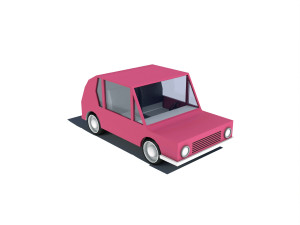 cartoon low poly car 3D Модель