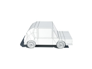 cartoon low poly car 3D Модель