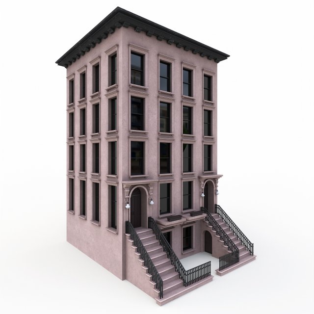 new york building 01 Model 3D .c4d .max .obj .3ds .fbx .stl .blend 