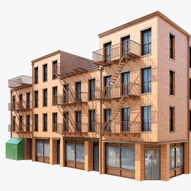 new york building 03 3D 模型 .c4d .max .obj .3ds .fbx .stl .blend