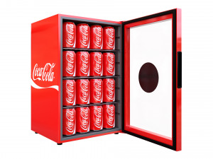 mini fridge coca-cola Modelo 3D