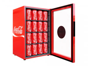 mini fridge coca-cola 3D Model