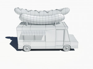 cartoon car hot dog truck 3Dモデル