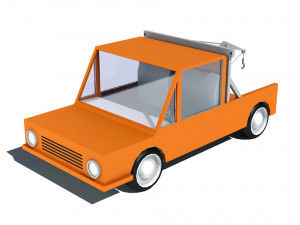 cartoon car tow truck 3D Model