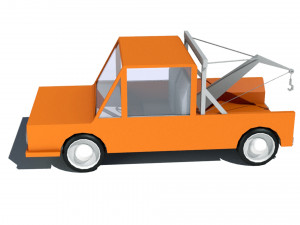 cartoon car tow truck 3D Model