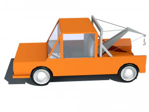 cartoon car tow truck 3D Model