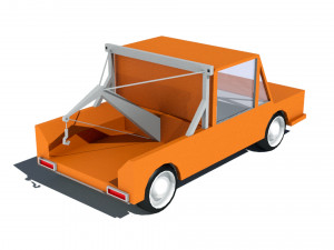cartoon car tow truck 3D Model