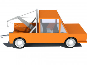 cartoon car tow truck 3D Model