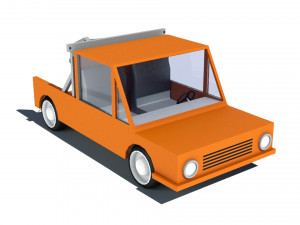 cartoon car tow truck 3D Model